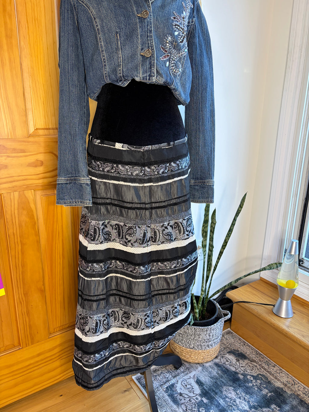 Vintage Tiered Paisley Skirt