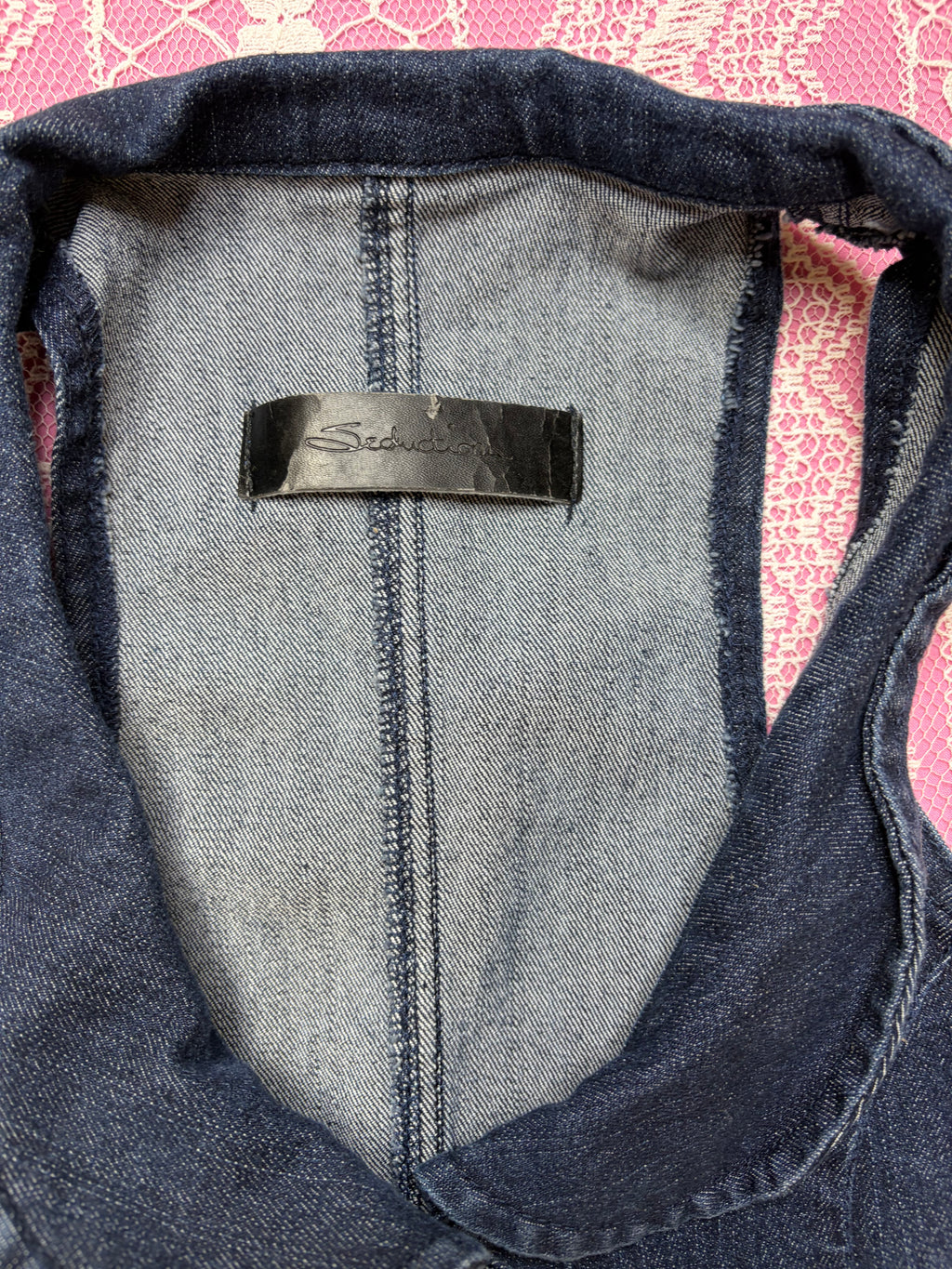 Y2K Denim Vest - S