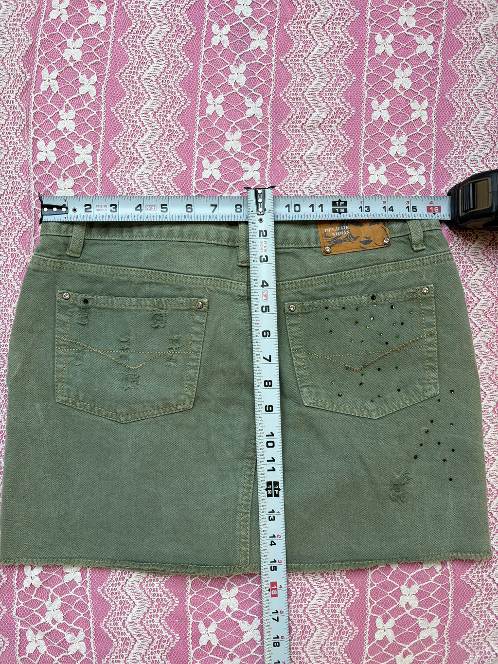 Bedazzled Jean Skirt - 42