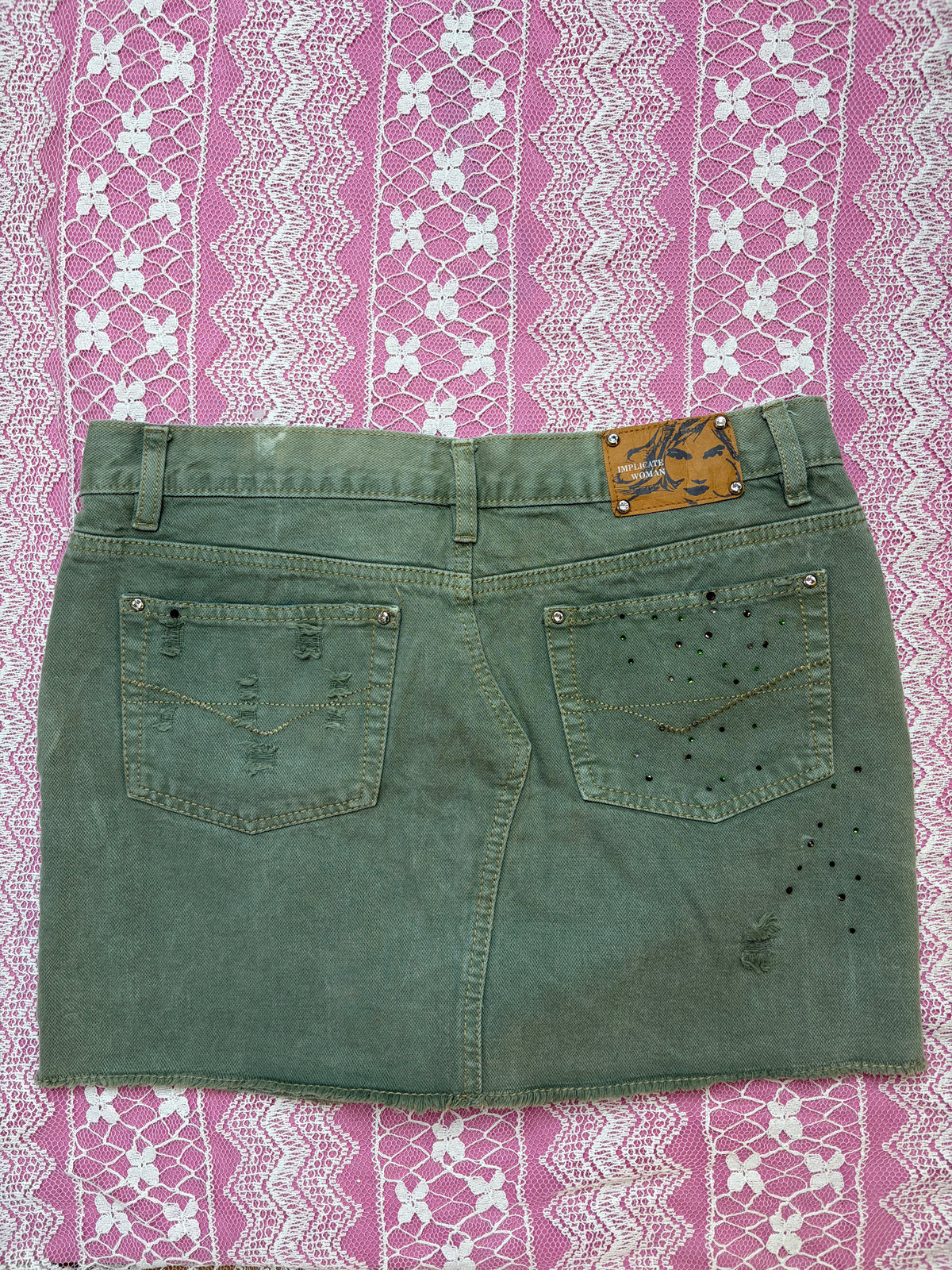 Bedazzled Jean Skirt - 42