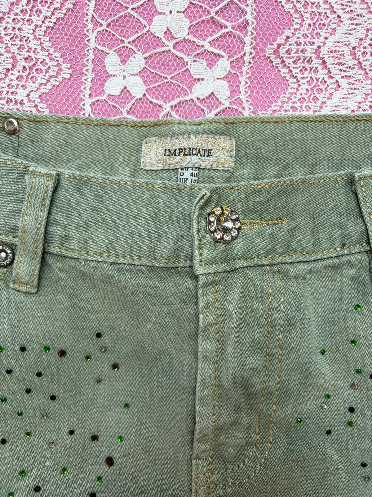 Bedazzled Jean Skirt - 42