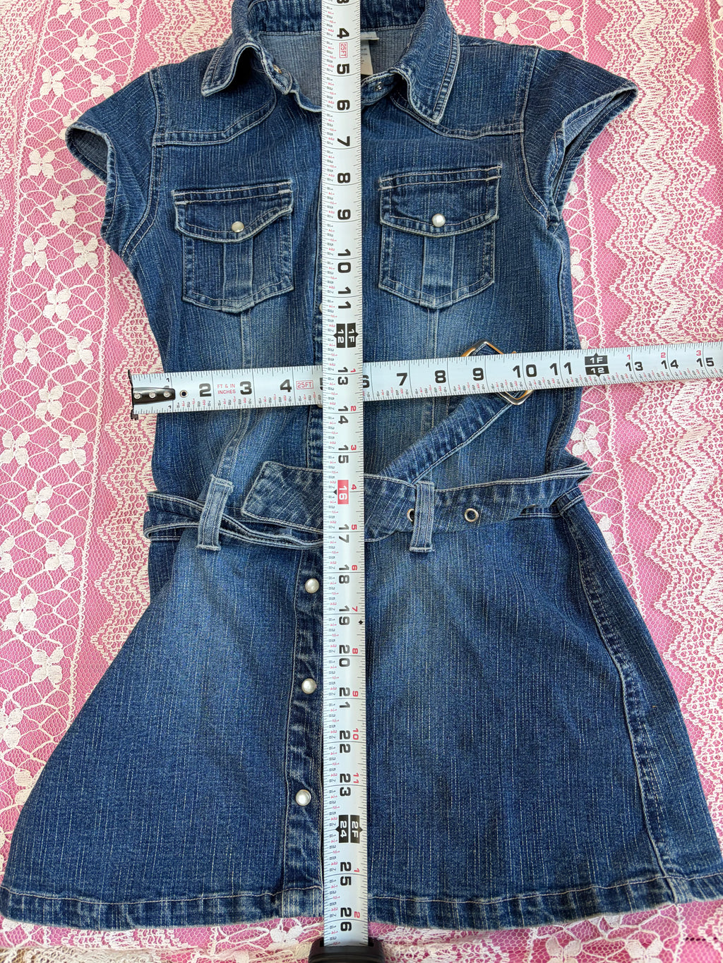Y2K Denim Top - XS