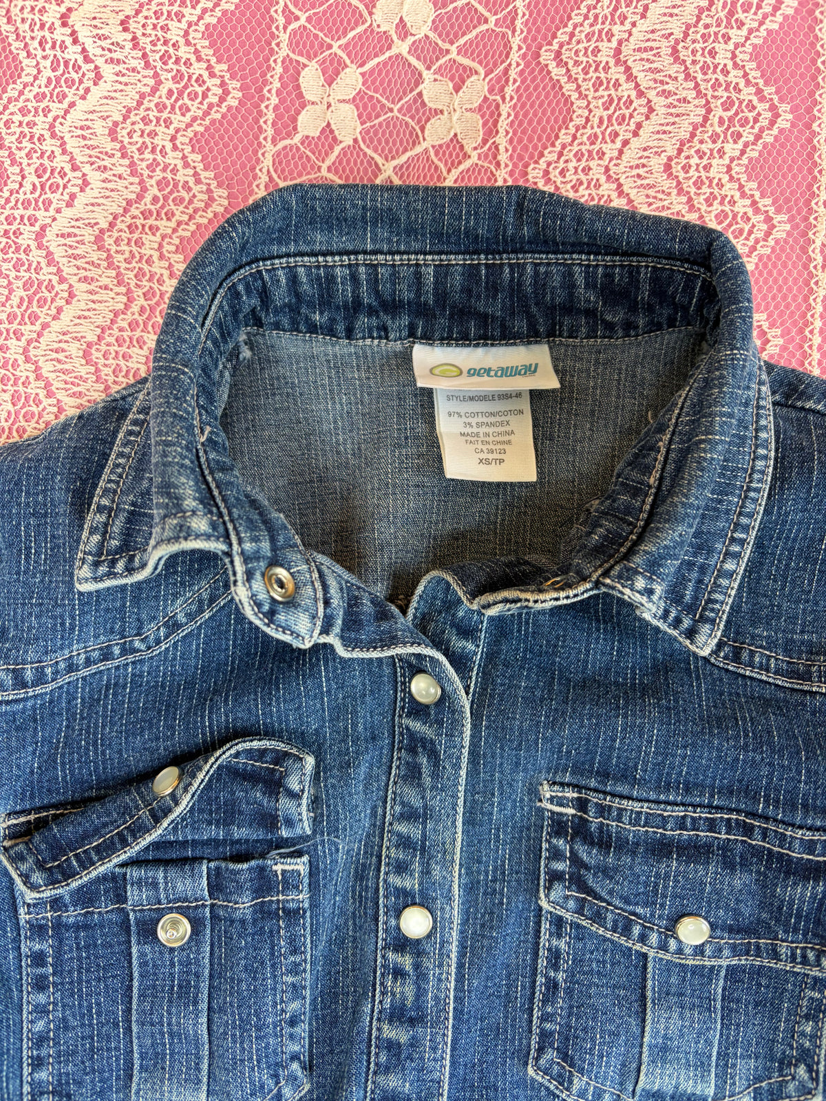 Y2K Denim Top - XS