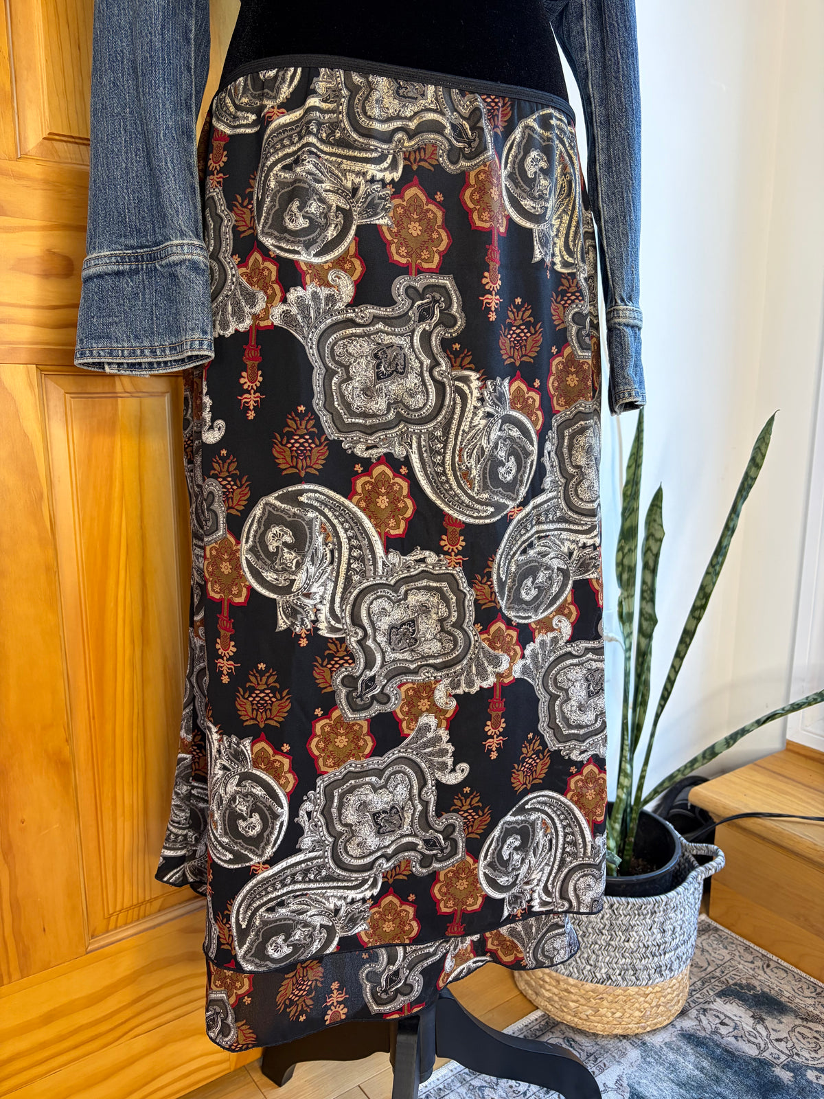 Vintage Paisley Maxi Skirt