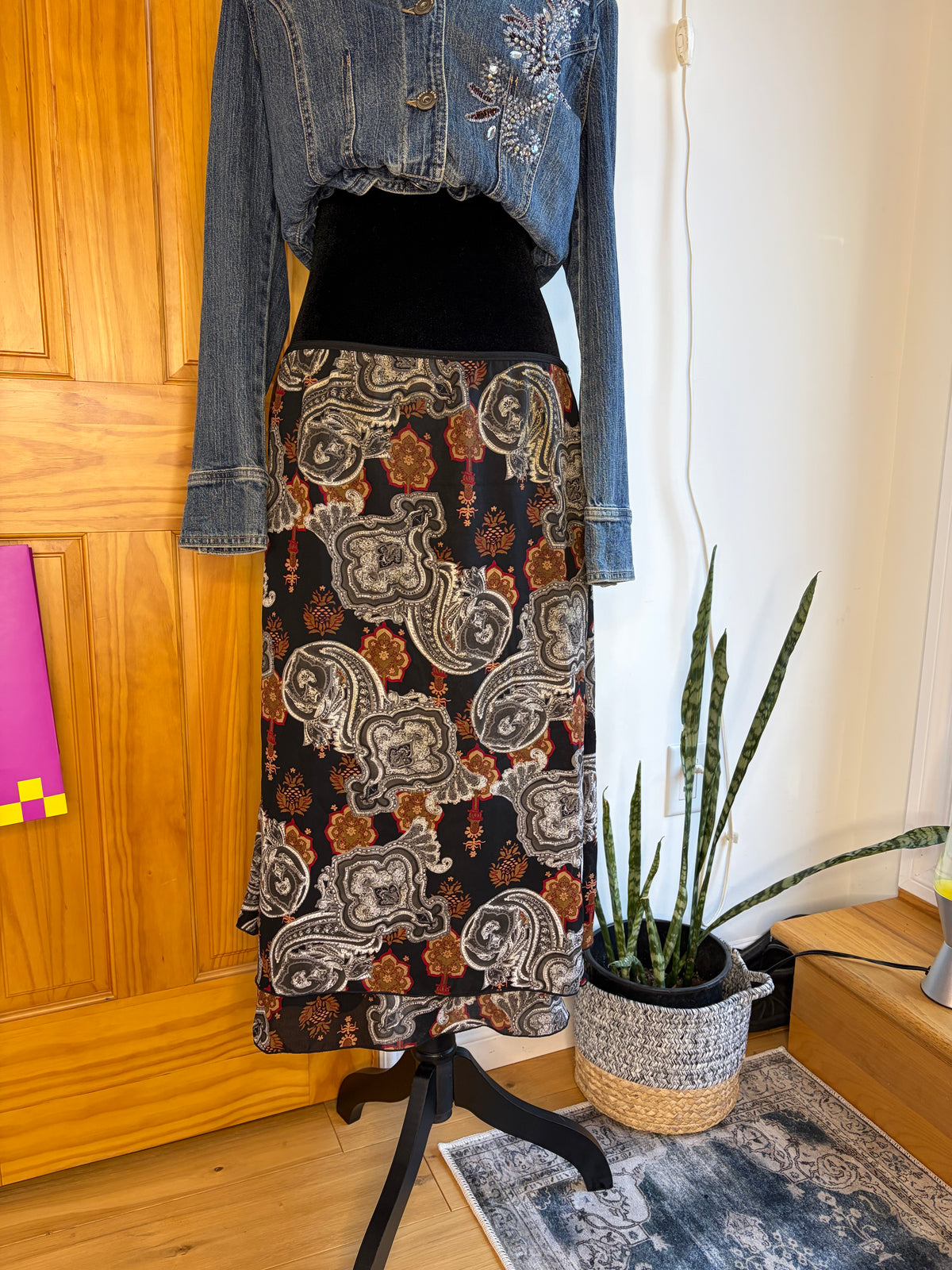 Vintage Paisley Maxi Skirt