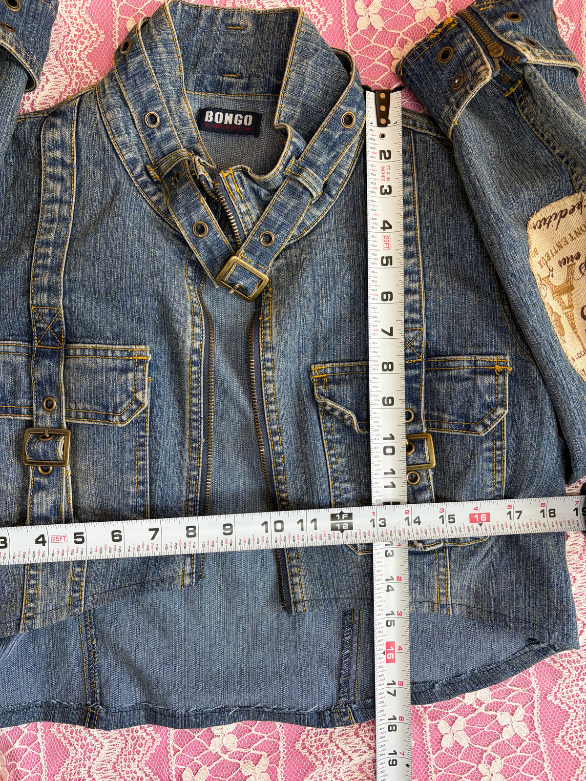 Y2K Cropped Jean Jacket - S/M