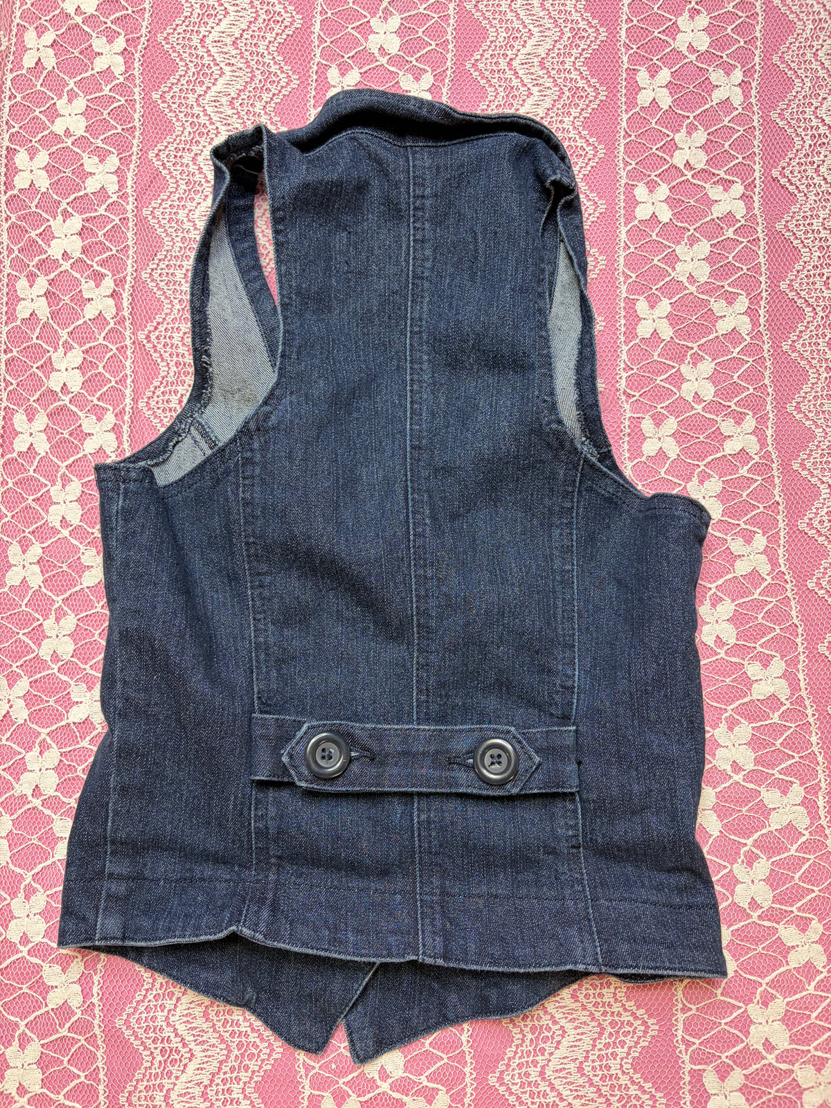Y2K Denim Vest - S
