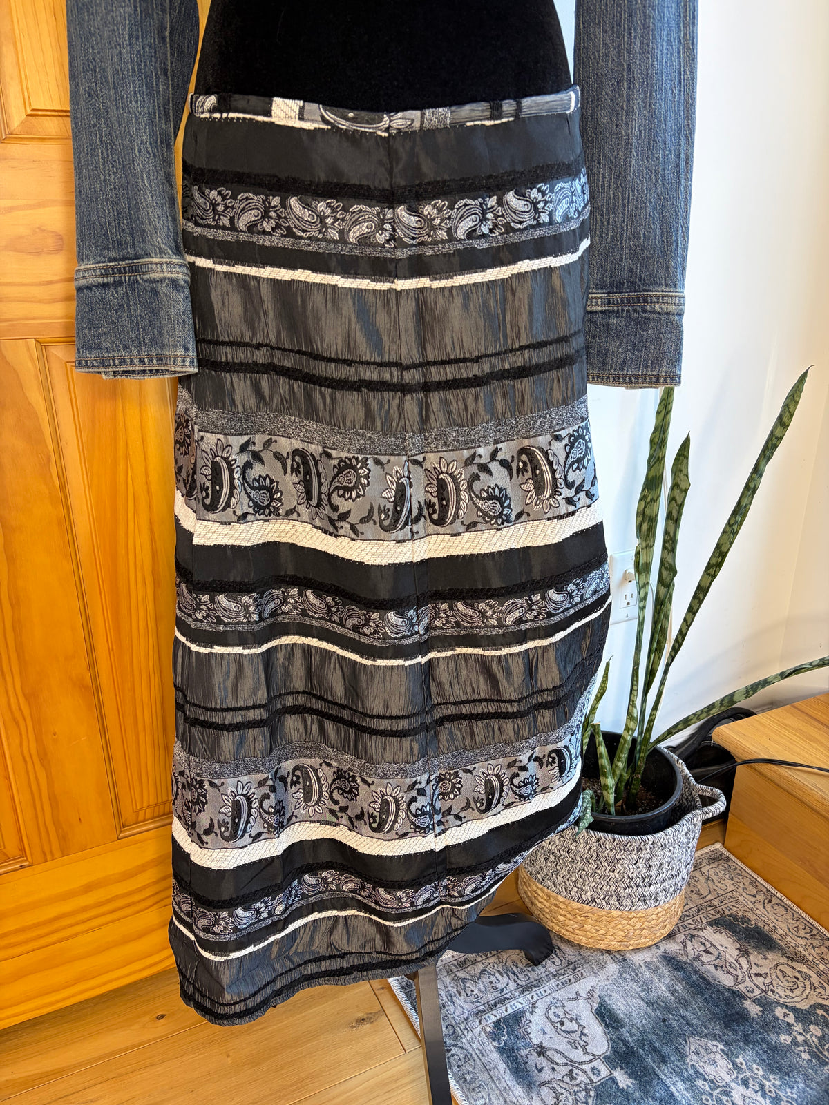 Vintage Tiered Paisley Skirt