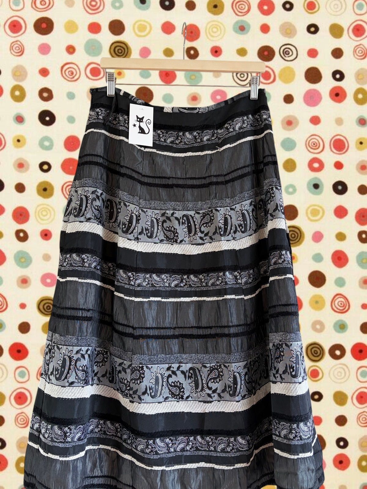 Fun and Funky Striped Paisley Skirt