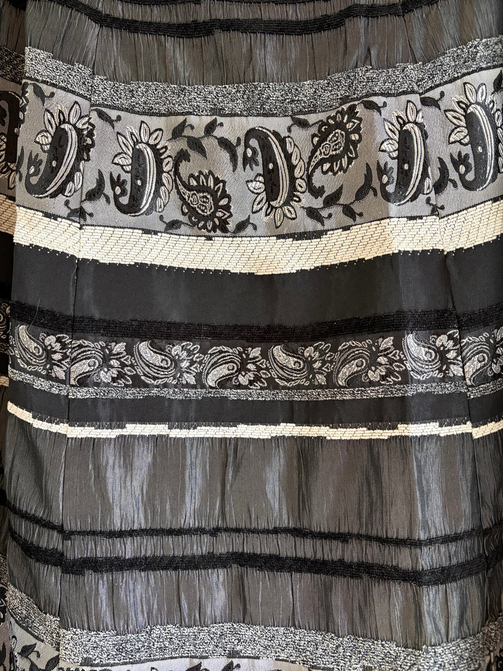 Fun and Funky Striped Paisley Skirt
