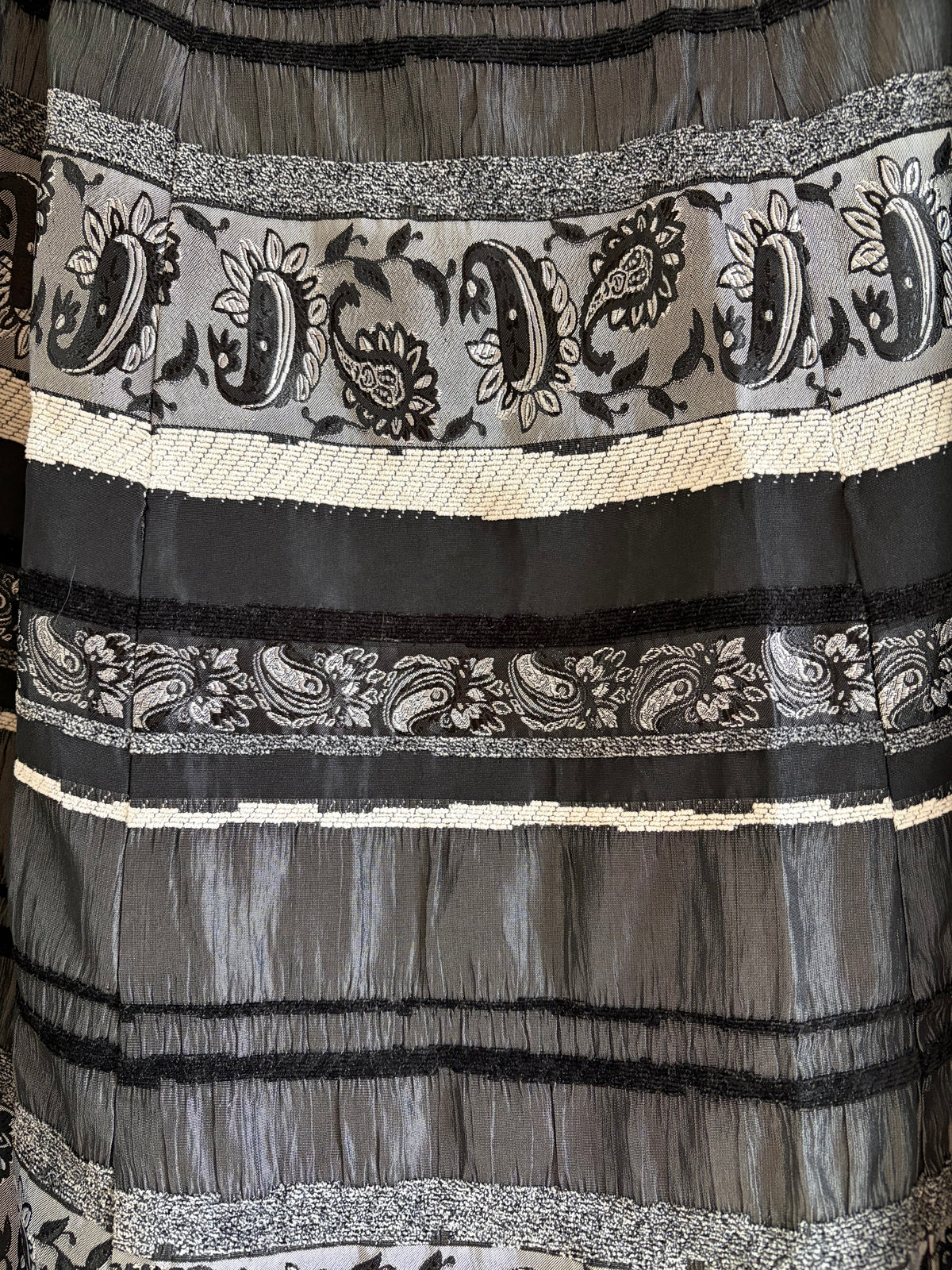 Fun and Funky Striped Paisley Skirt