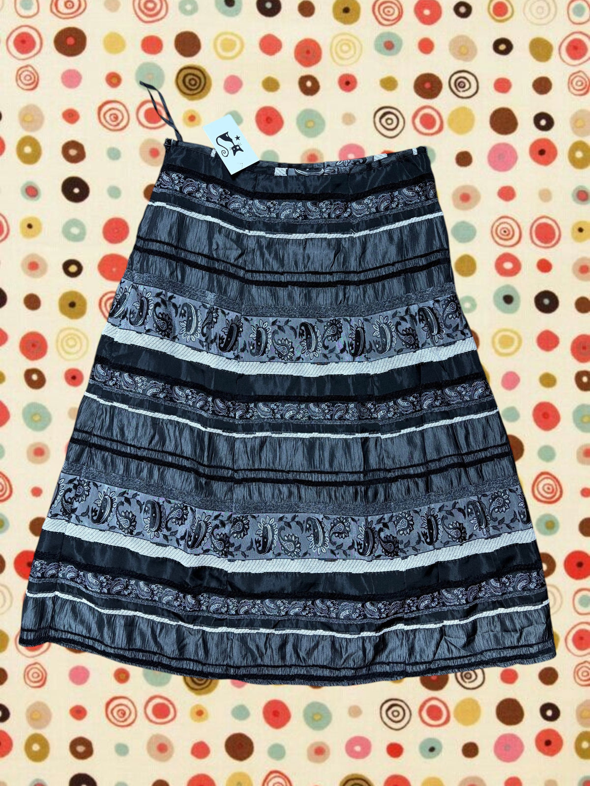 Fun and Funky Striped Paisley Skirt