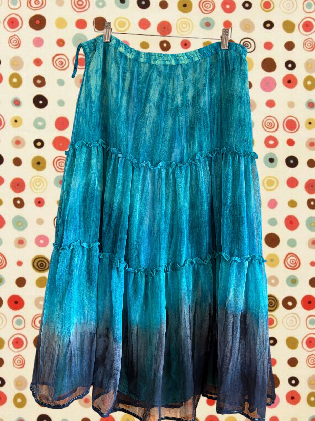 Blue Tiered Fairy Maxi Skirt