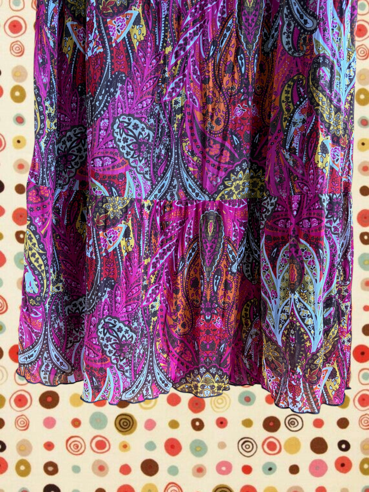 Pink Paisley Maxi Skirt