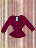 Simple Red Babydoll 3/4 Sleeve