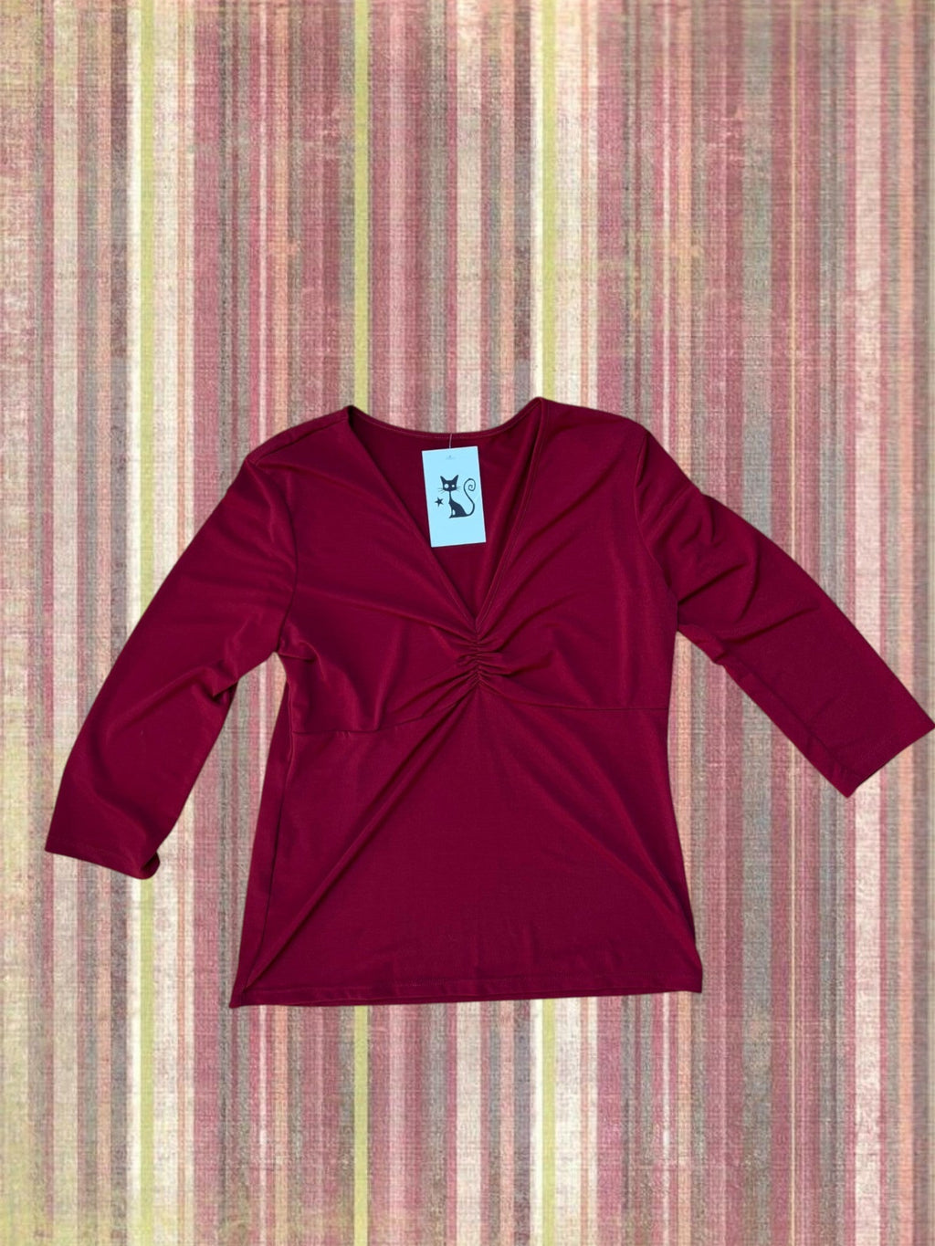 Simple Red Babydoll 3/4 Sleeve
