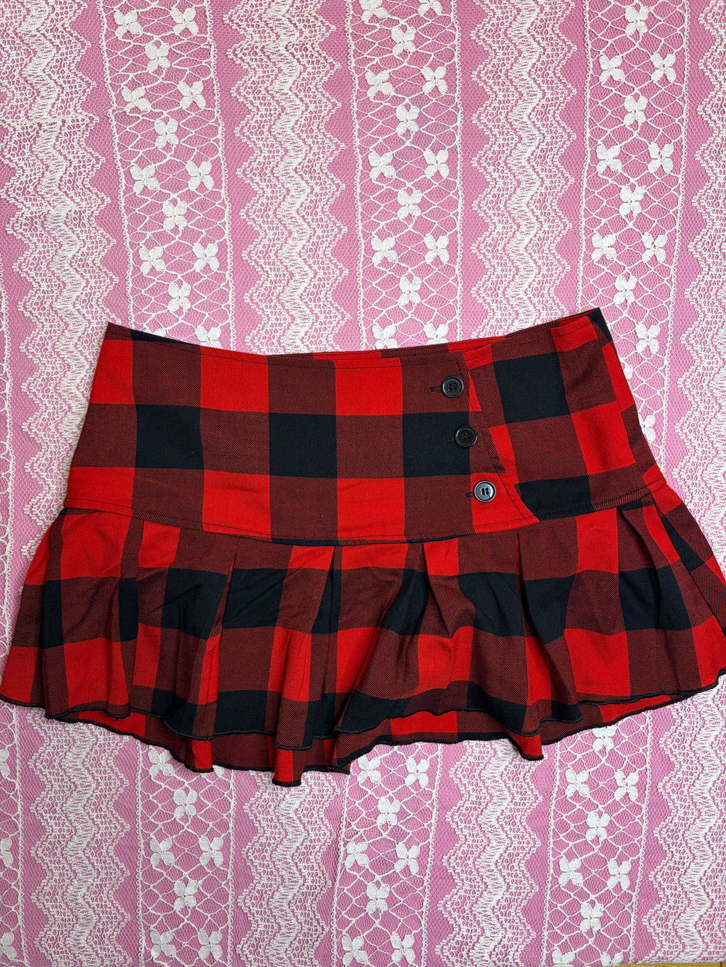 Vintage Y2K Plaid Super Mini Skirt