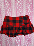 Vintage Y2K Plaid Super Mini Skirt