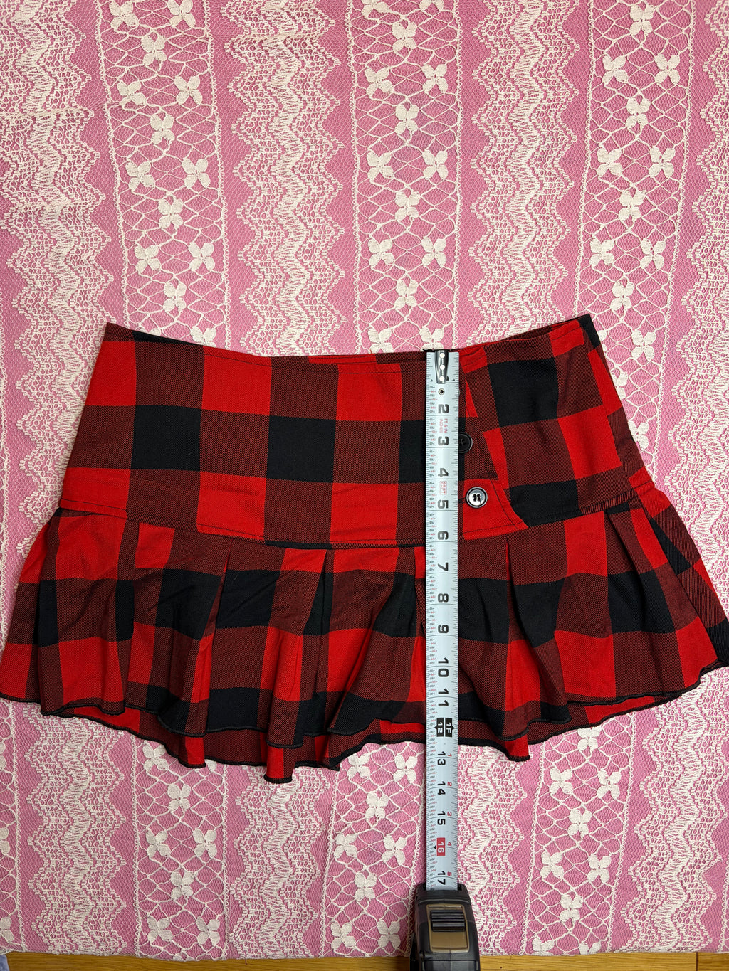 Vintage Y2K Plaid Super Mini Skirt