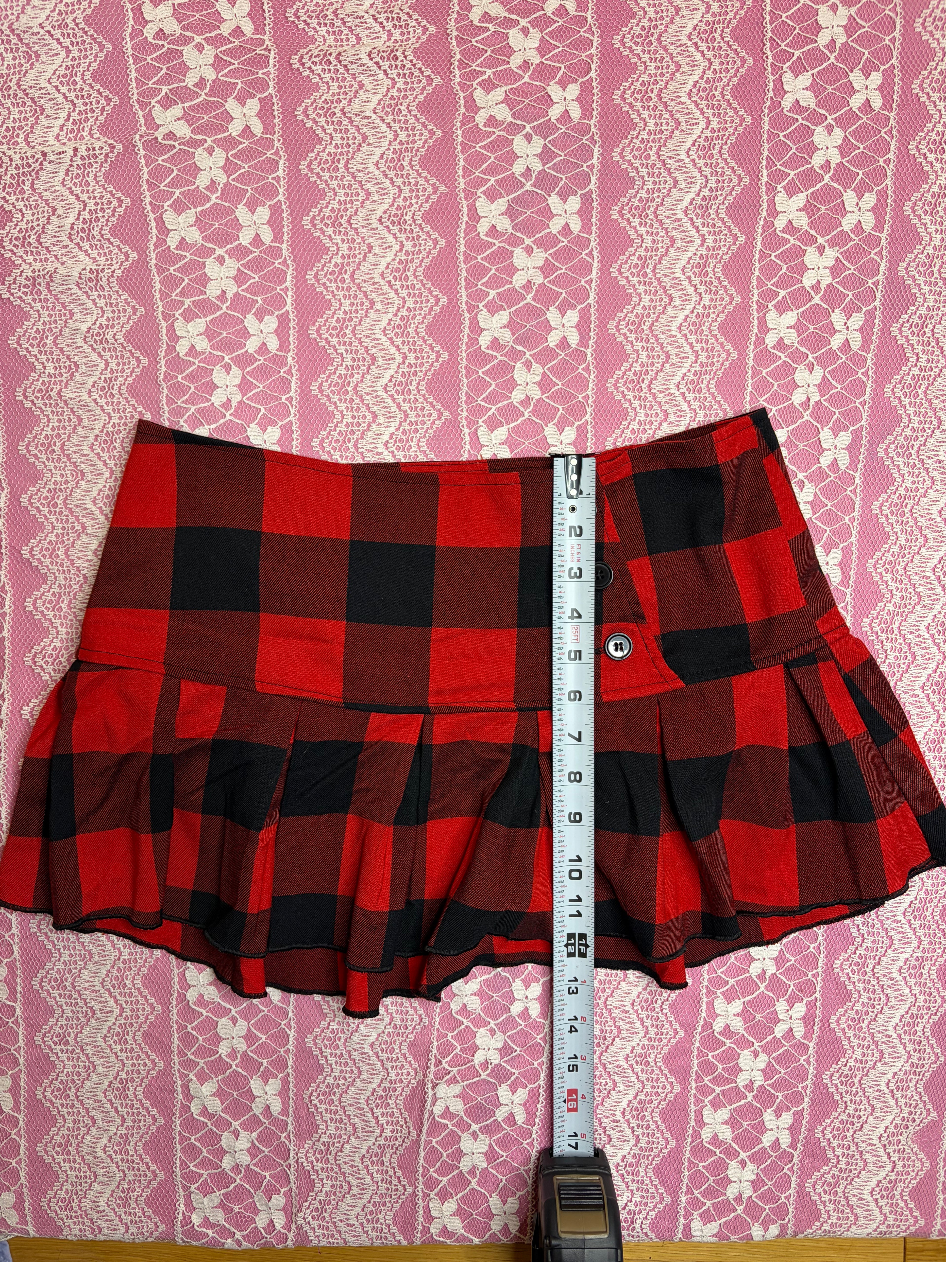Vintage Y2K Plaid Super Mini Skirt