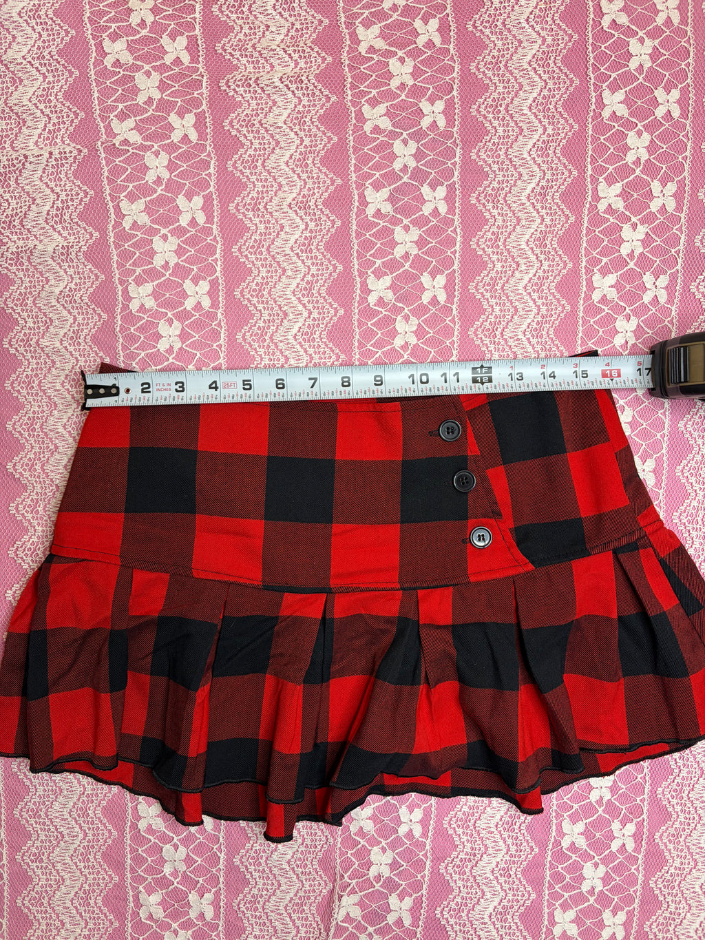 Vintage Y2K Plaid Super Mini Skirt