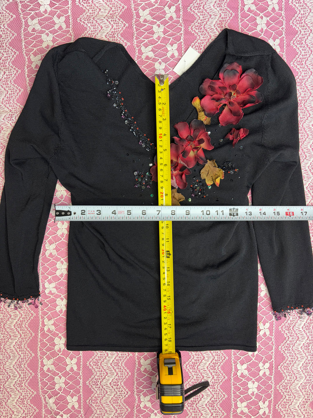 Funky Beaded Fairy Blouse 3/4 Seeves