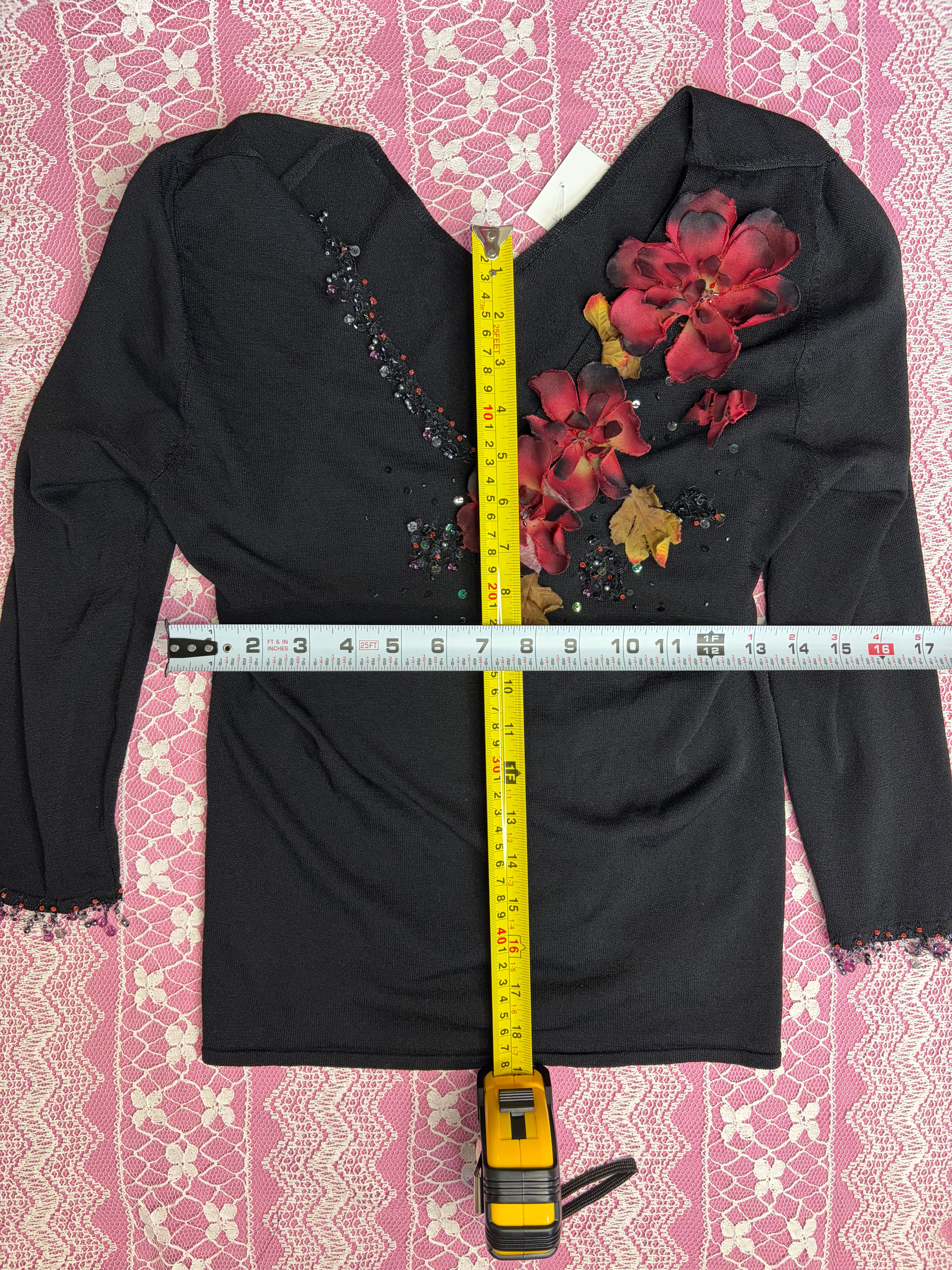 Funky Beaded Fairy Blouse 3/4 Seeves