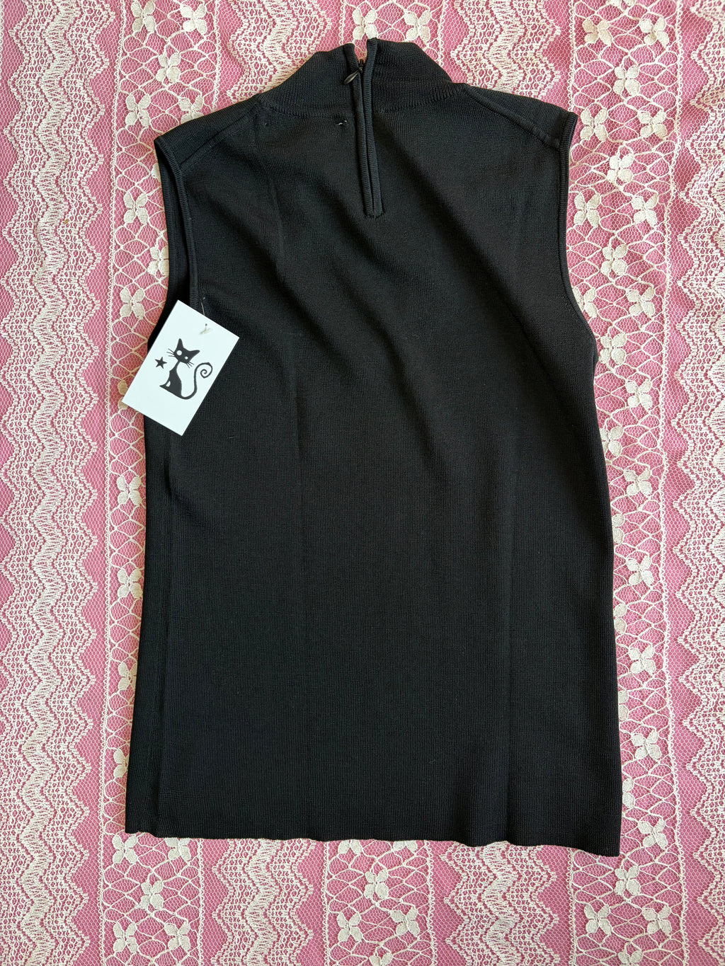 Beaded High Neck Top - S
