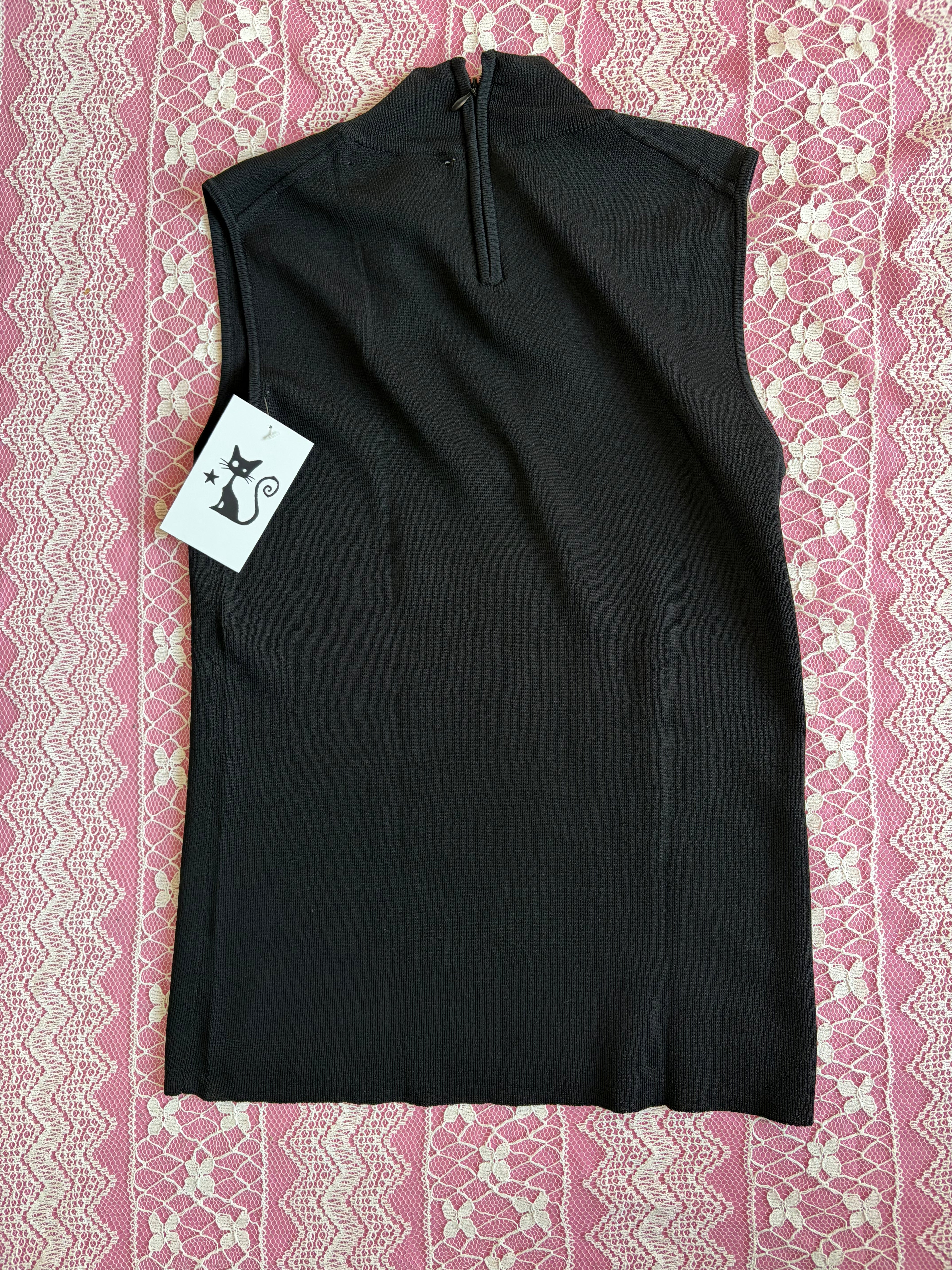 Beaded High Neck Top - S