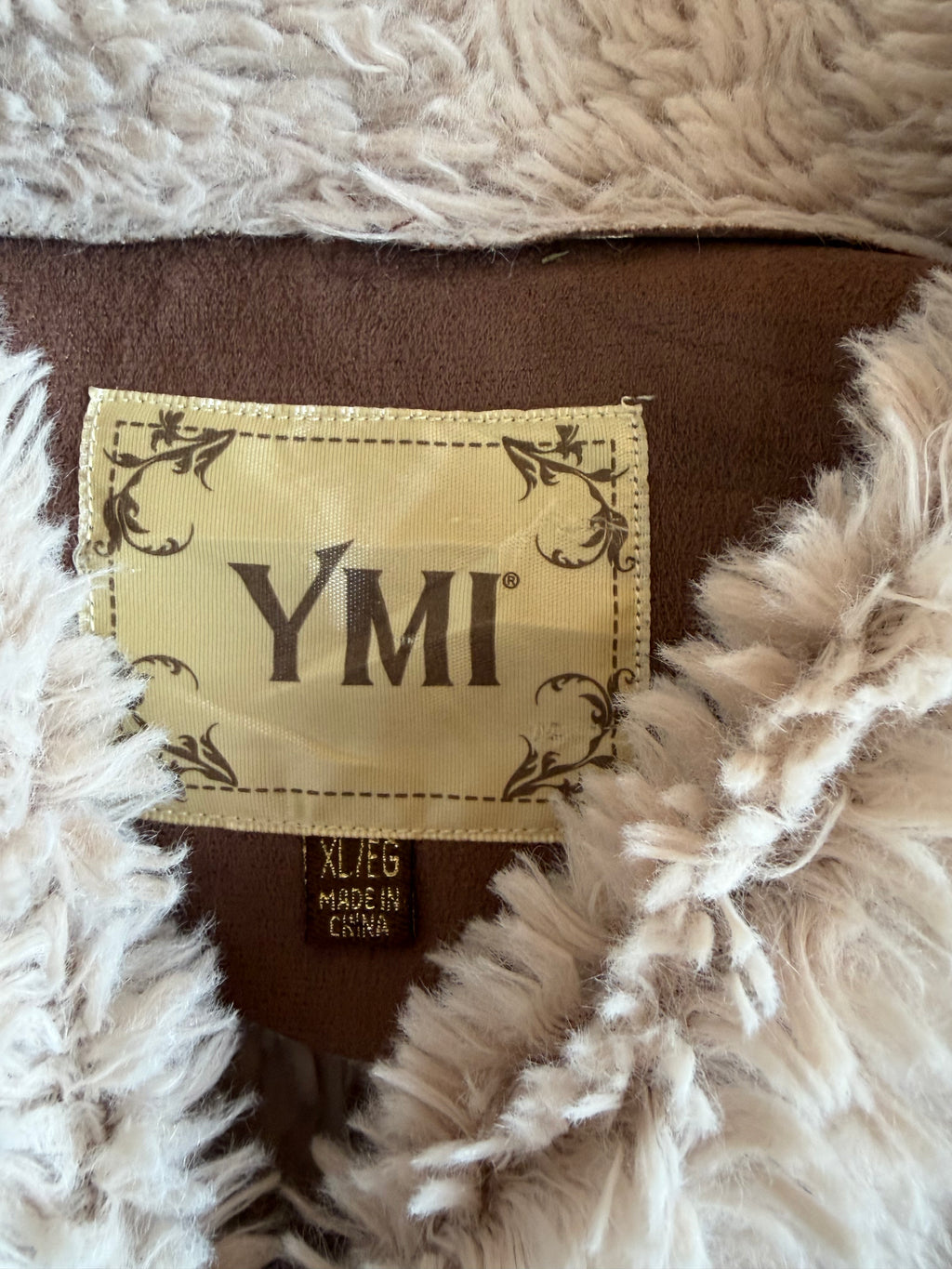 Y2K Faux fur and Suede Vest - XL