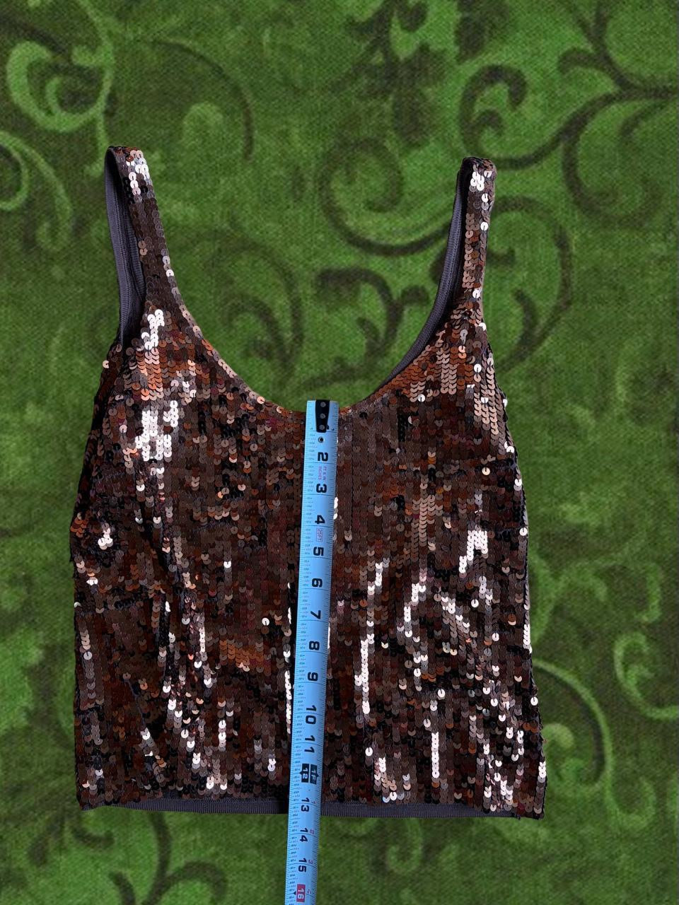 Vintage Silk Sequin Tank - XS