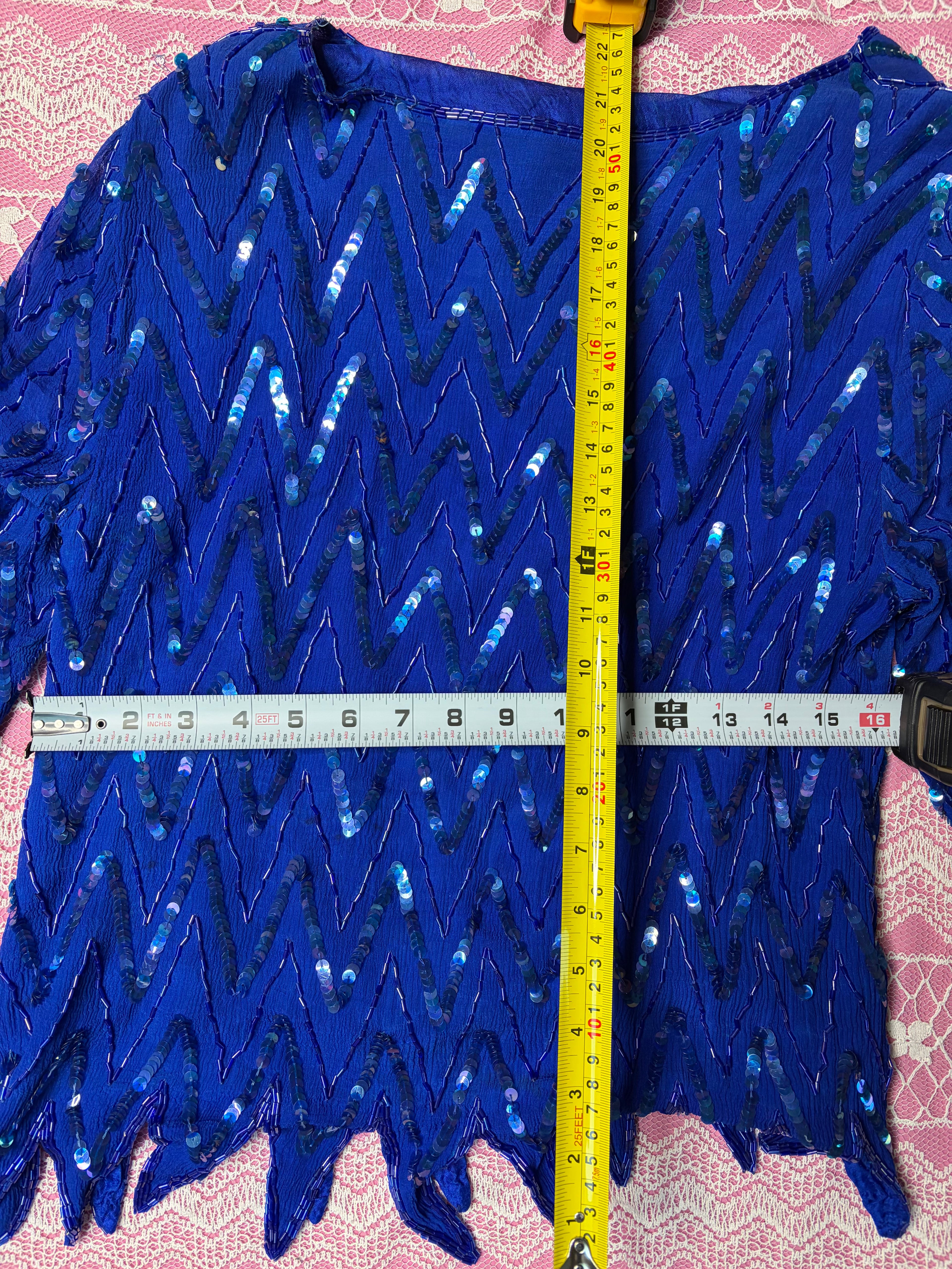 Vintage Beaded and Bedazzled Long Sleeve - S/M