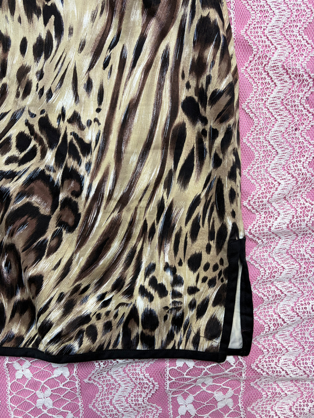 Vintage Animal Print Skirt - 8