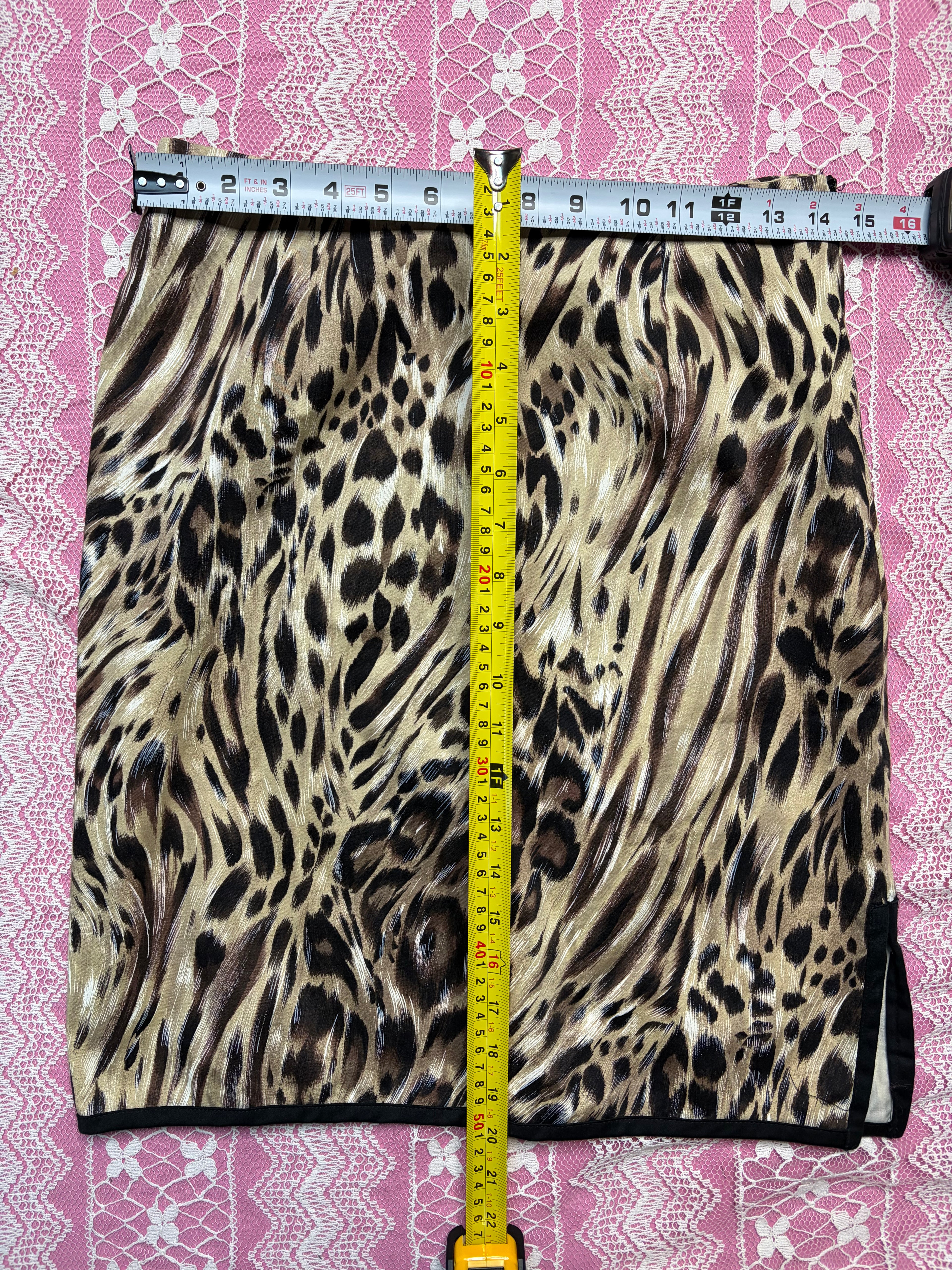 Vintage Animal Print Skirt - 8