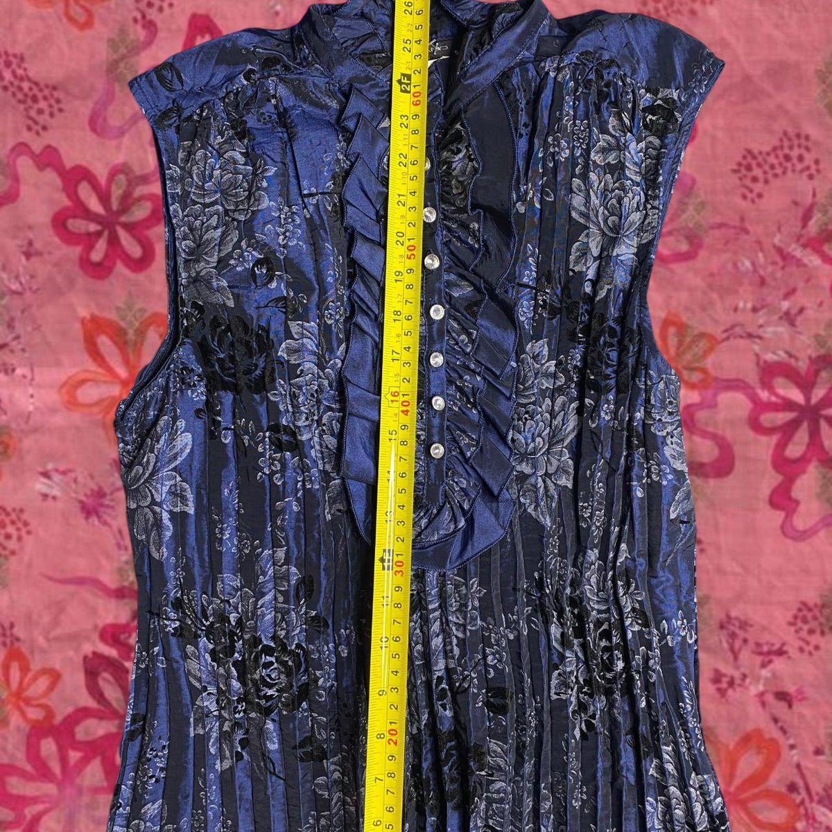Vintage High Neck Blouse - Size S